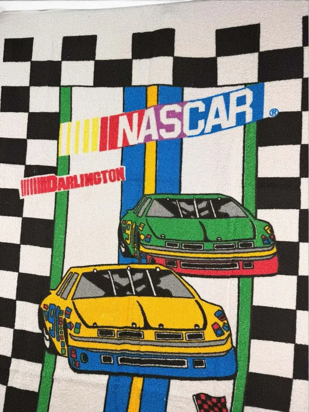Vintage NASCAR Race Car Graphic Beach Towel by The Bibb Co.